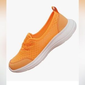 Women's Orange Athletic Shoes new non slip size 8 Europe size 40